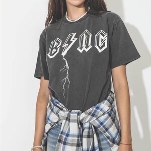 Anine Bing Lightning Bolt Oversized T-Shirt sz MEDIUM